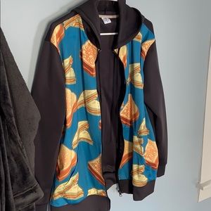 Grilled cheese Hoodie sweatshirt- size L